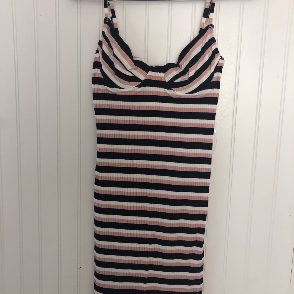 striped mini dress